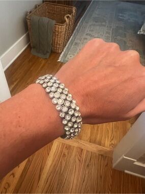 Crystal Rhinestone Stretch Statement Bracelet